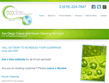 Tablet Screenshot of ecocleanservices.com